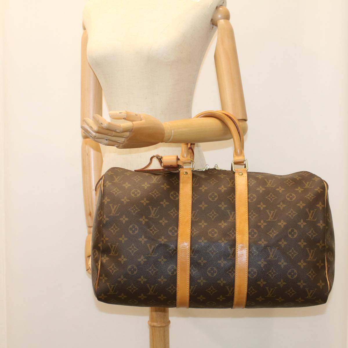LOUIS VUITTON Monogram Keepall 45 Boston Bag M41428 LV 55196