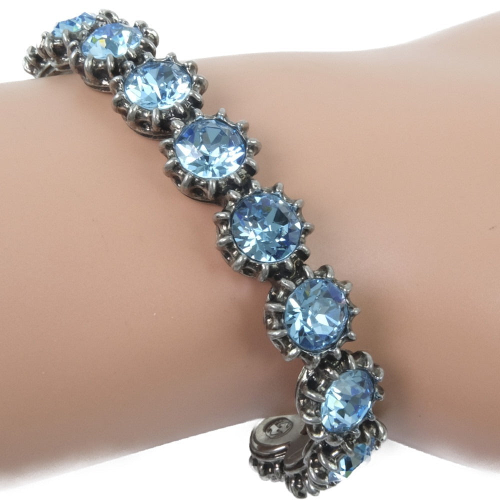 Luxury Gucci Trending 2025 Silver Bangle Bracelet with Blue Stone