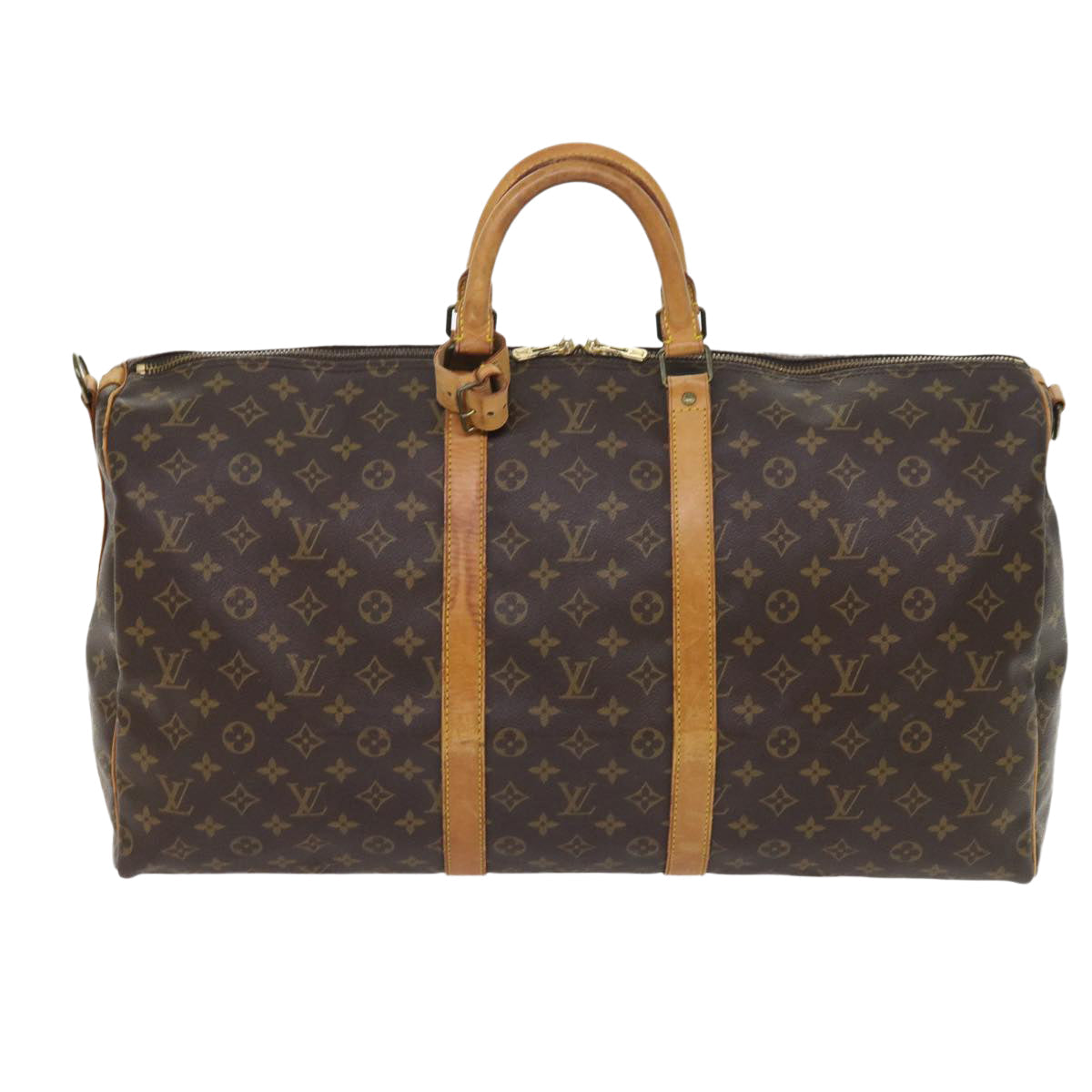 LOUIS VUITTON Monogram Keepall Bandouliere 55 Boston Bag M41414 LV 55218
