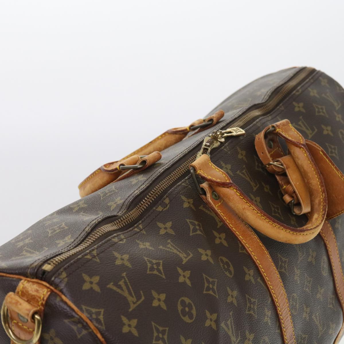 LOUIS VUITTON Monogram Keepall Bandouliere 55 Boston Bag M41414 LV 55220