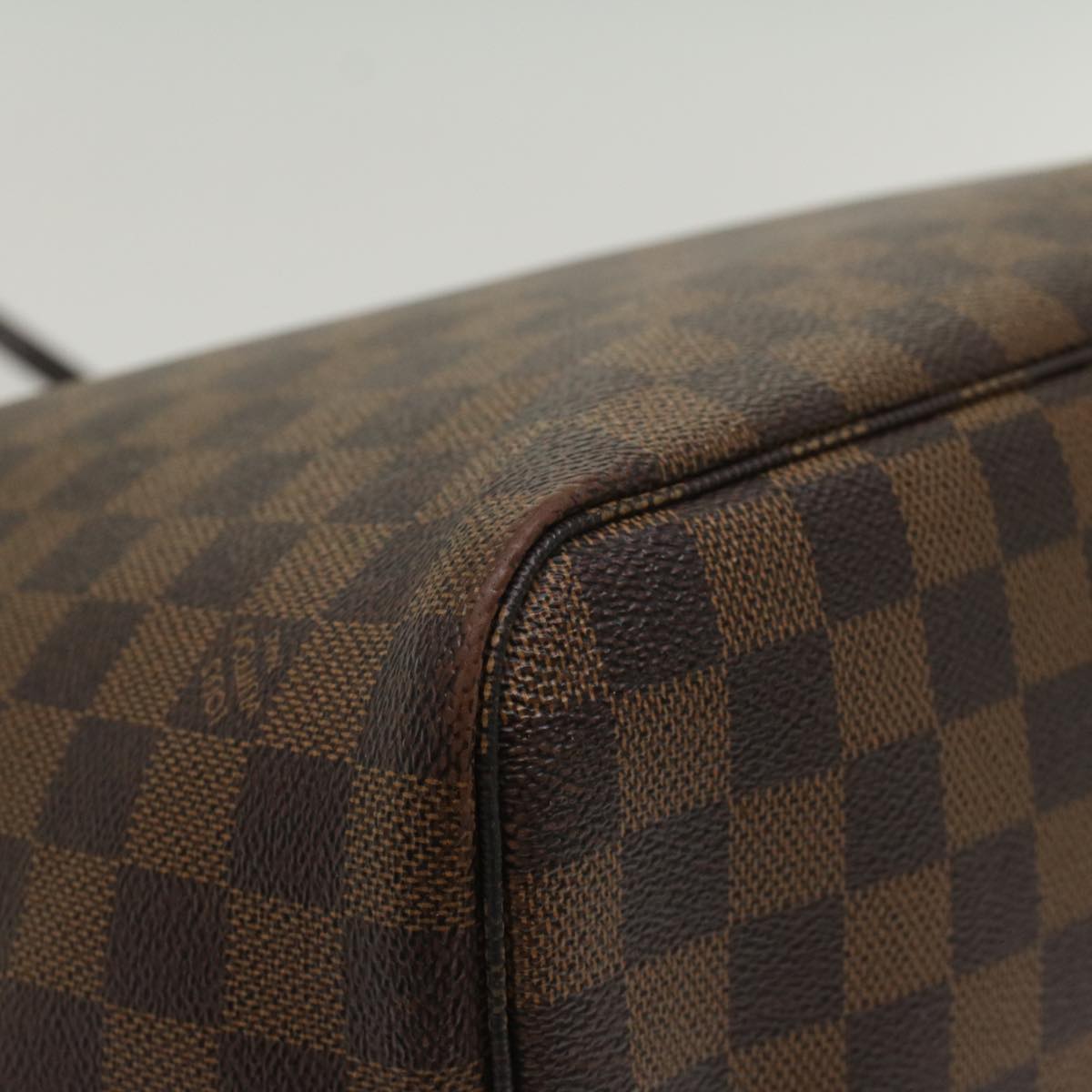 LOUIS VUITTON Damier Ebene Neverfull MM Tote Bag N51105 LV 55229