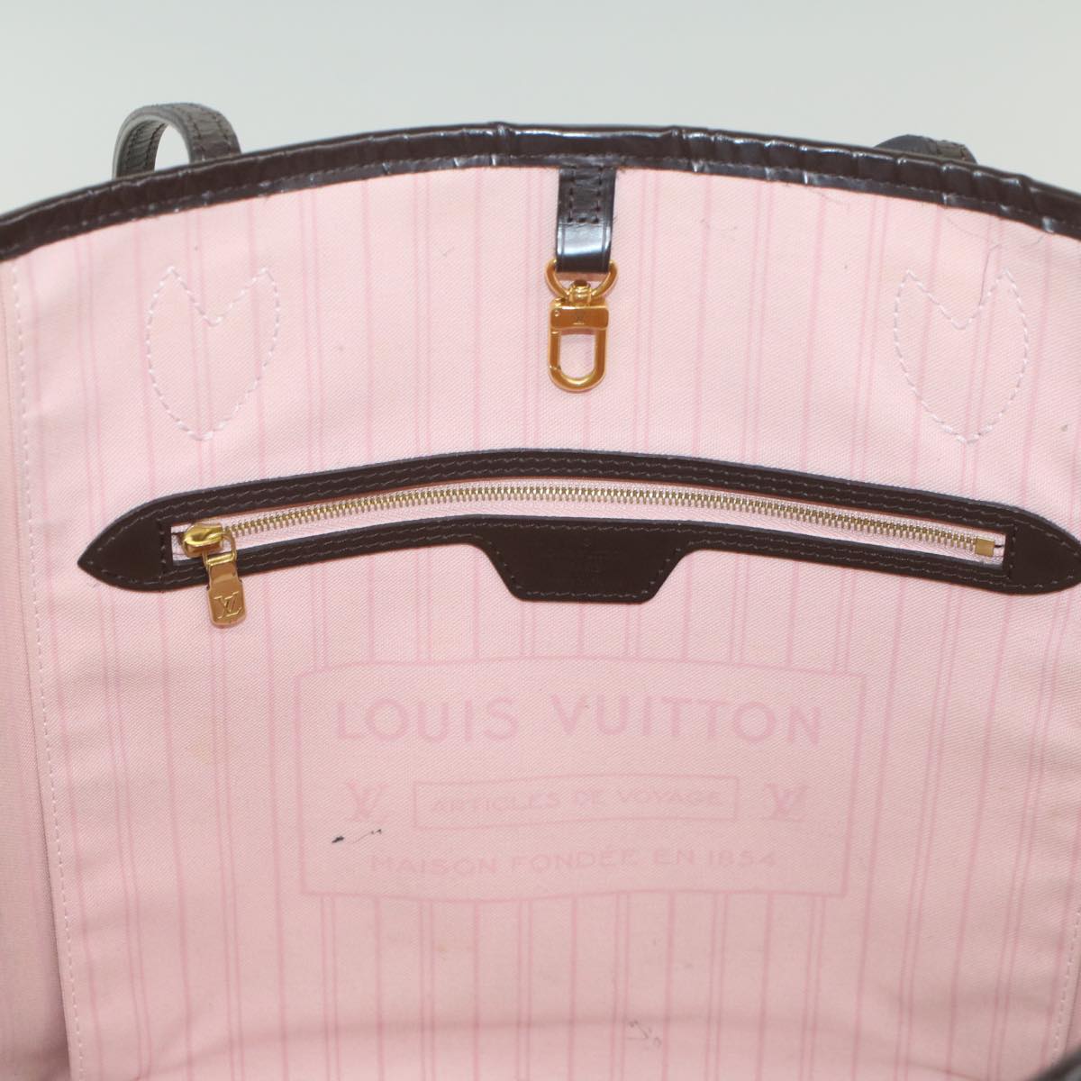 LOUIS VUITTON Damier Ebene Neverfull MM Tote Bag N51105 LV 55229