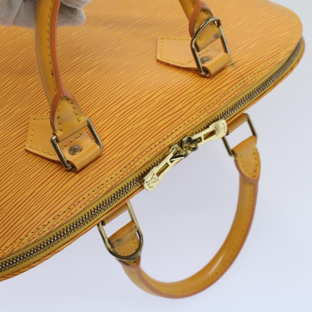 LOUIS VUITTON Epi Alma Hand Bag Tassili Yellow M52149 LV 55230