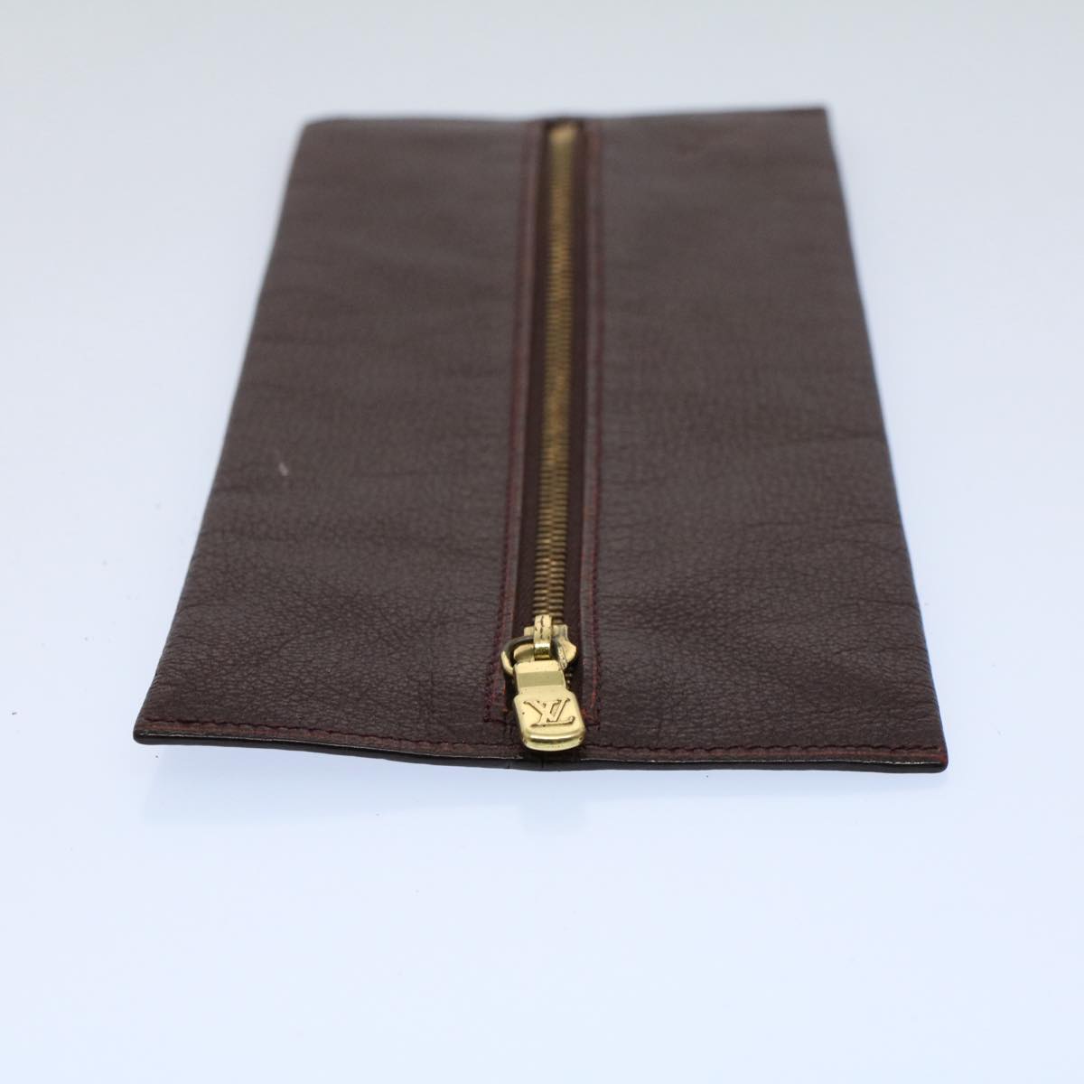 LOUIS VUITTON Taiga Leather Pen Case Acajou LV 55265