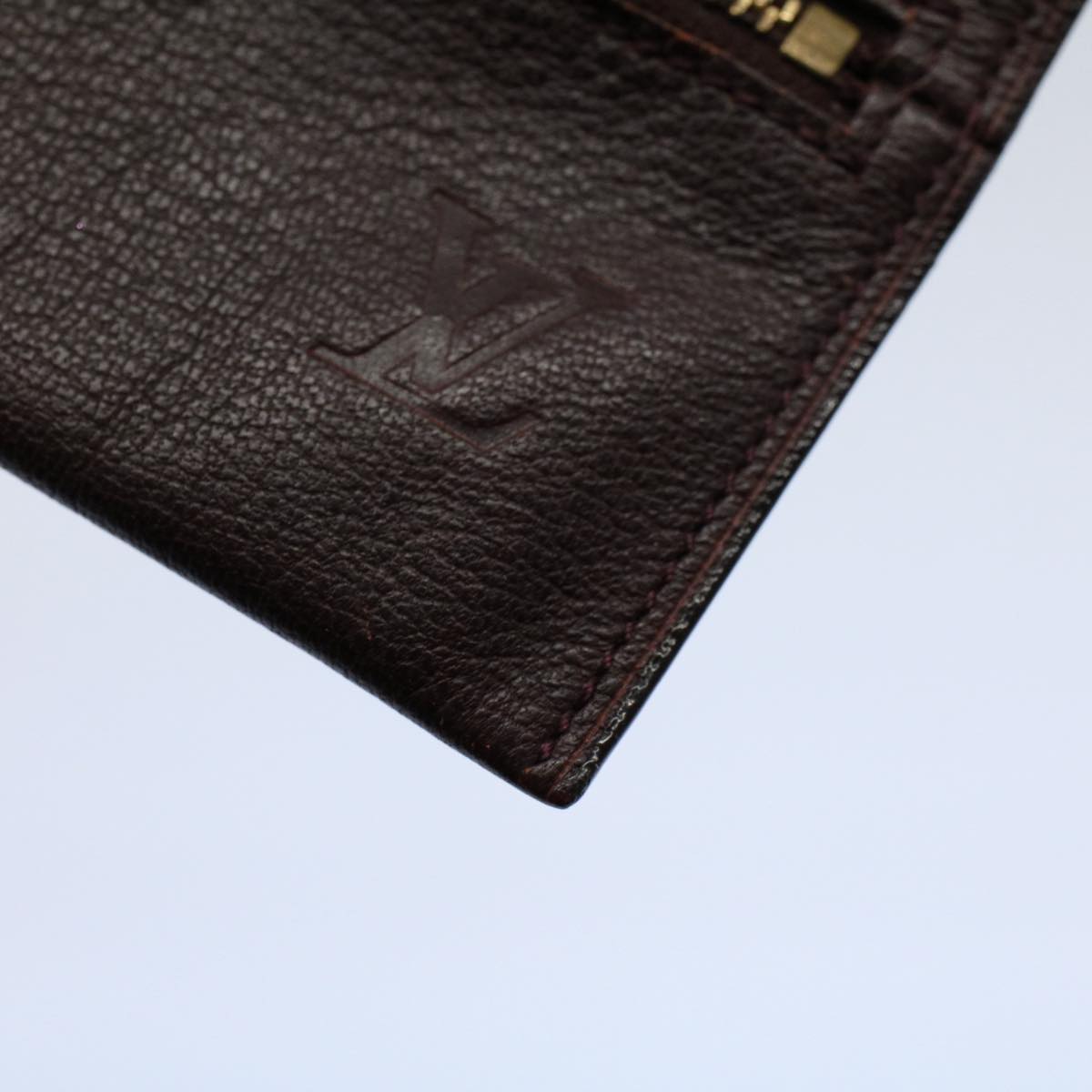 LOUIS VUITTON Taiga Leather Pen Case Acajou LV 55265