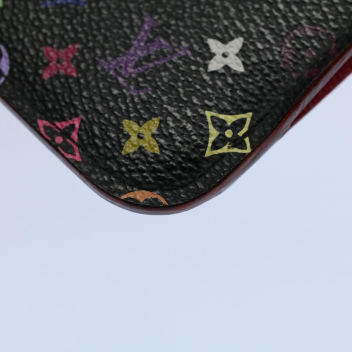 LOUIS VUITTON Multicolor Pochette Cles NM Coin Purse Black M60279 LV 55266
