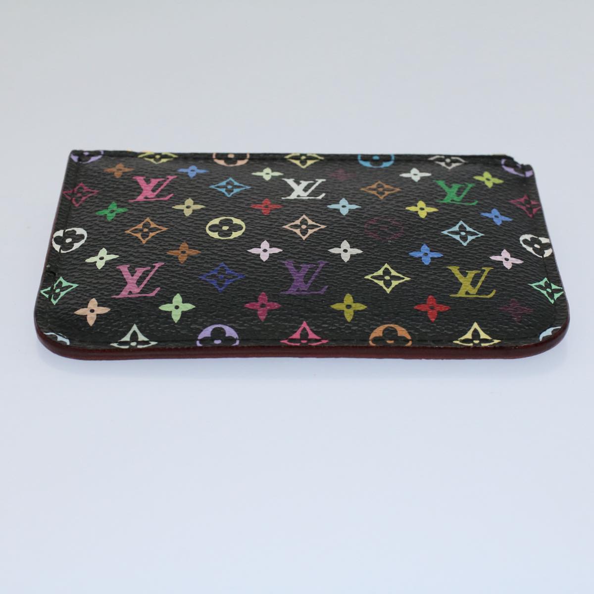 LOUIS VUITTON Multicolor Pochette Cles NM Coin Purse Black M60279 LV 55266