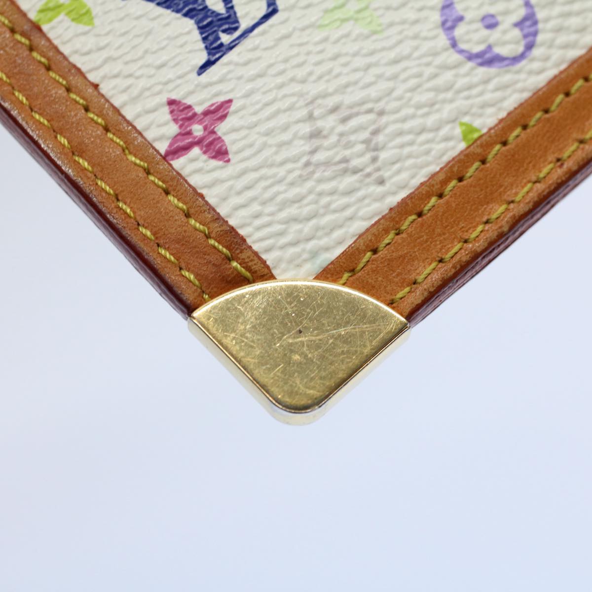 LOUIS VUITTON Monogram Multicolor Pochette Cles Purse White M92655 55267