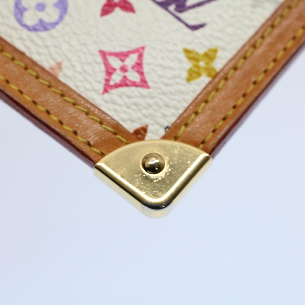 LOUIS VUITTON Monogram Multicolor Pochette Cles Purse White M92655 55267
