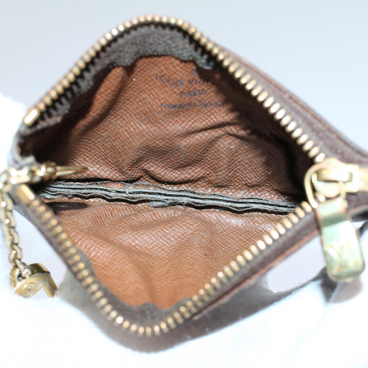 LOUIS VUITTON Monogram Pochette Cles Coin Purse M62650 LV 55268