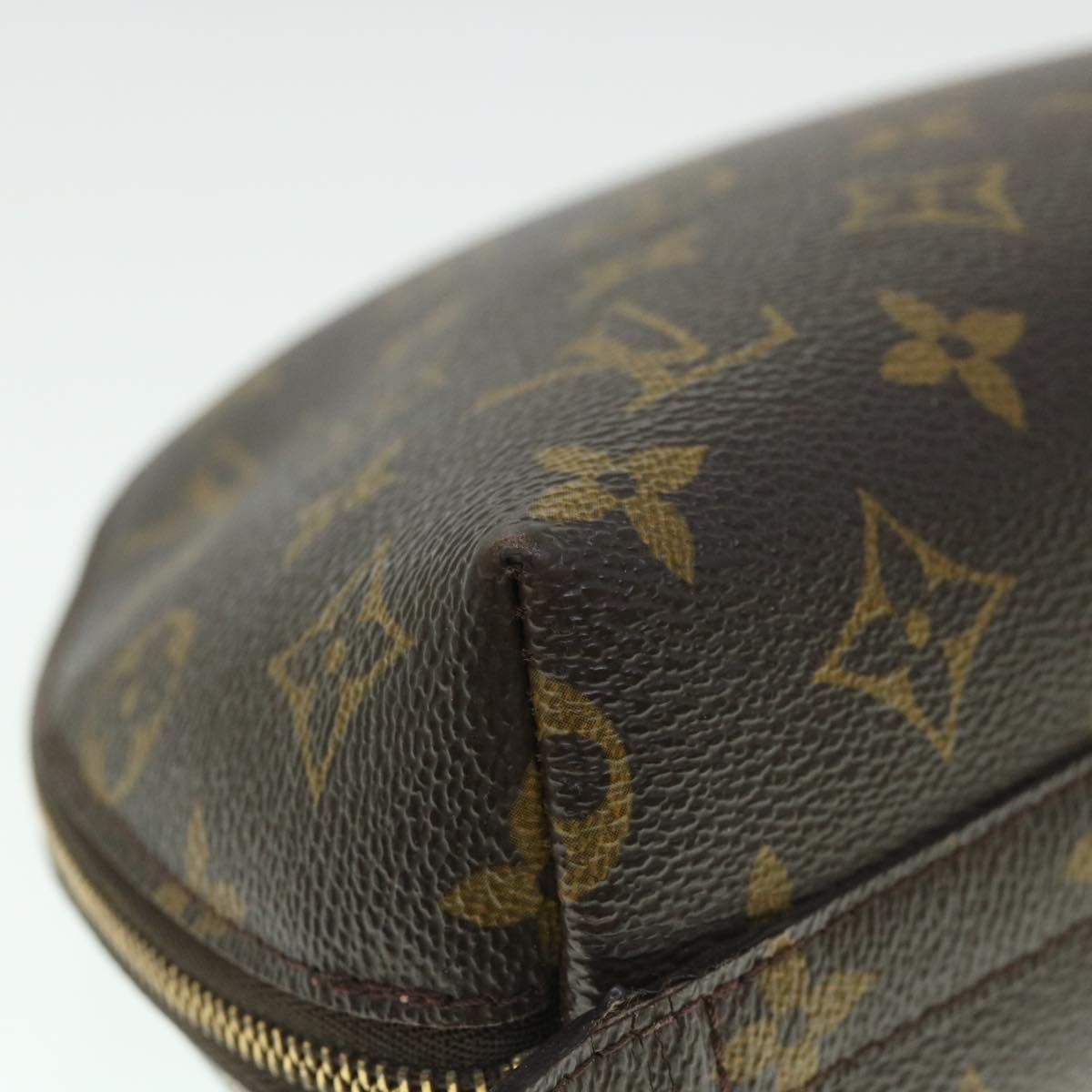 LOUIS VUITTON Monogram Trousse Demi Ronde Cosmetic Pouch M47520 LV 55272