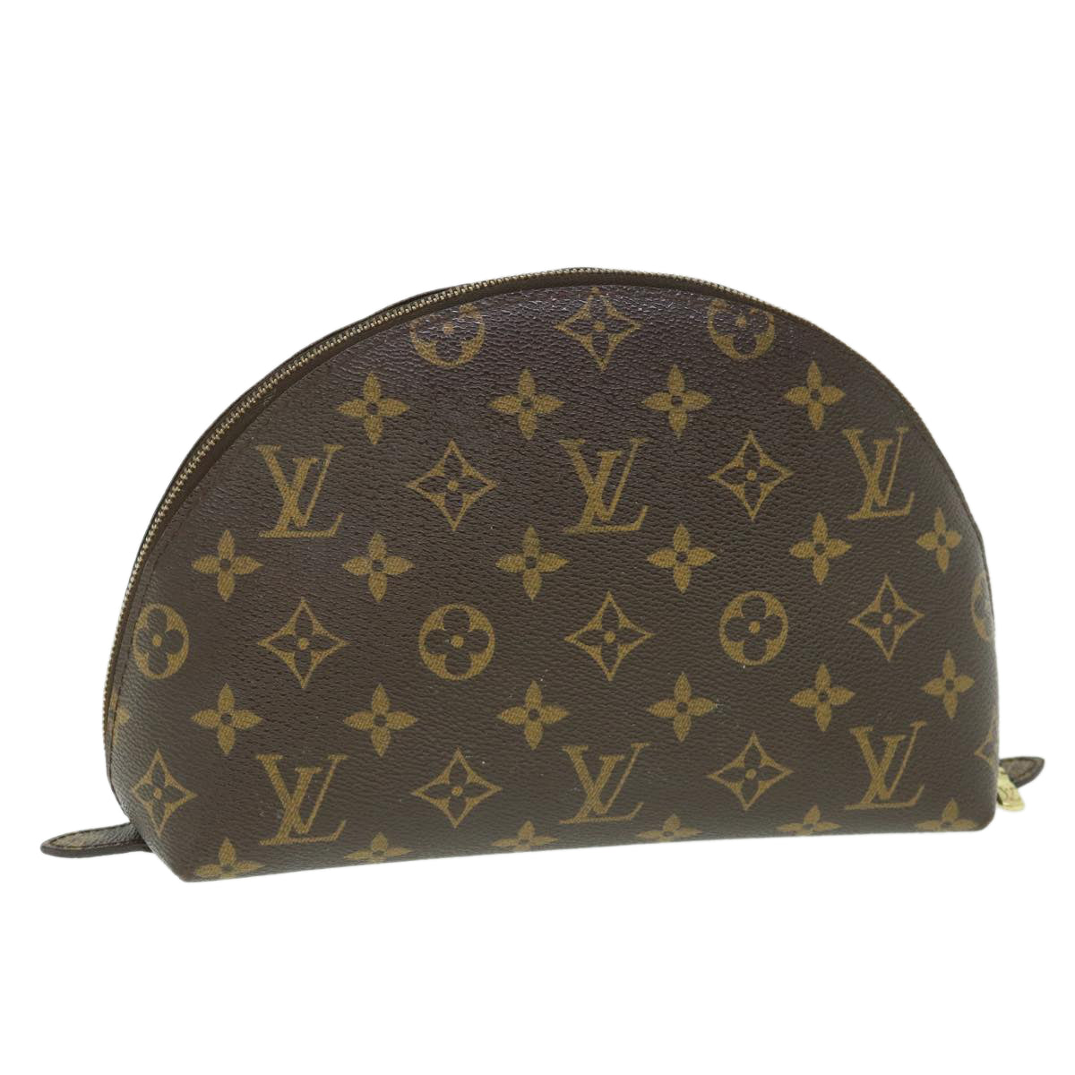 LOUIS VUITTON Monogram Trousse Demi Ronde Cosmetic Pouch M47520 LV 55272