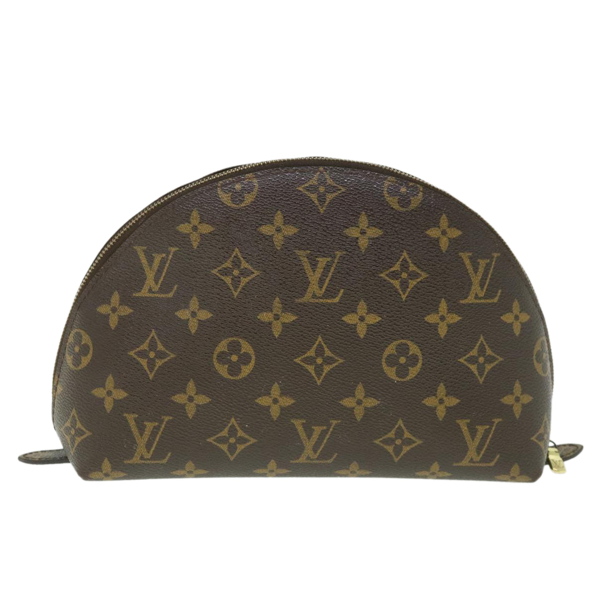 LOUIS VUITTON Monogram Trousse Demi Ronde Cosmetic Pouch M47520 LV 55272