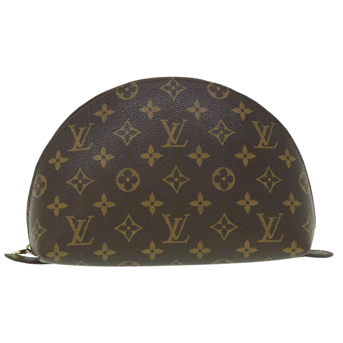 LOUIS VUITTON Monogram Trousse Demi Ronde Cosmetic Pouch M47520 LV 55272
