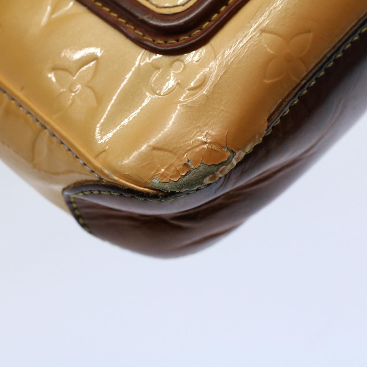 LOUIS VUITTON Monogram Vernis Marly Square Hand Bag Pink M91292 LV 55275