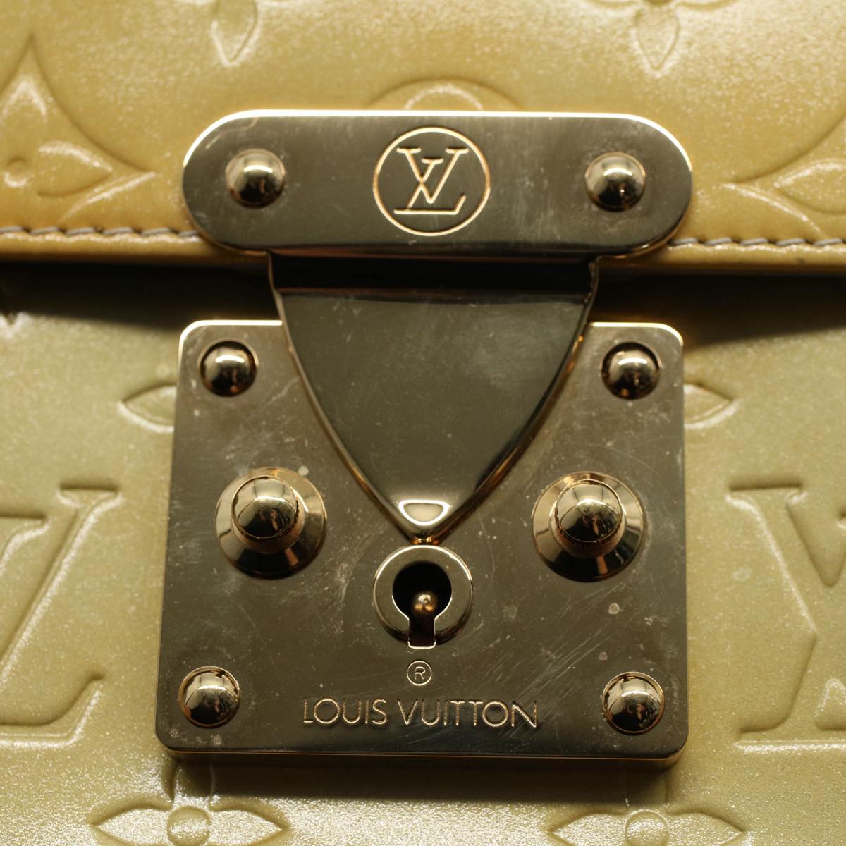 LOUIS VUITTON Monogram Vernis Spring Street Hand Bag Gris M91029 LV 55297