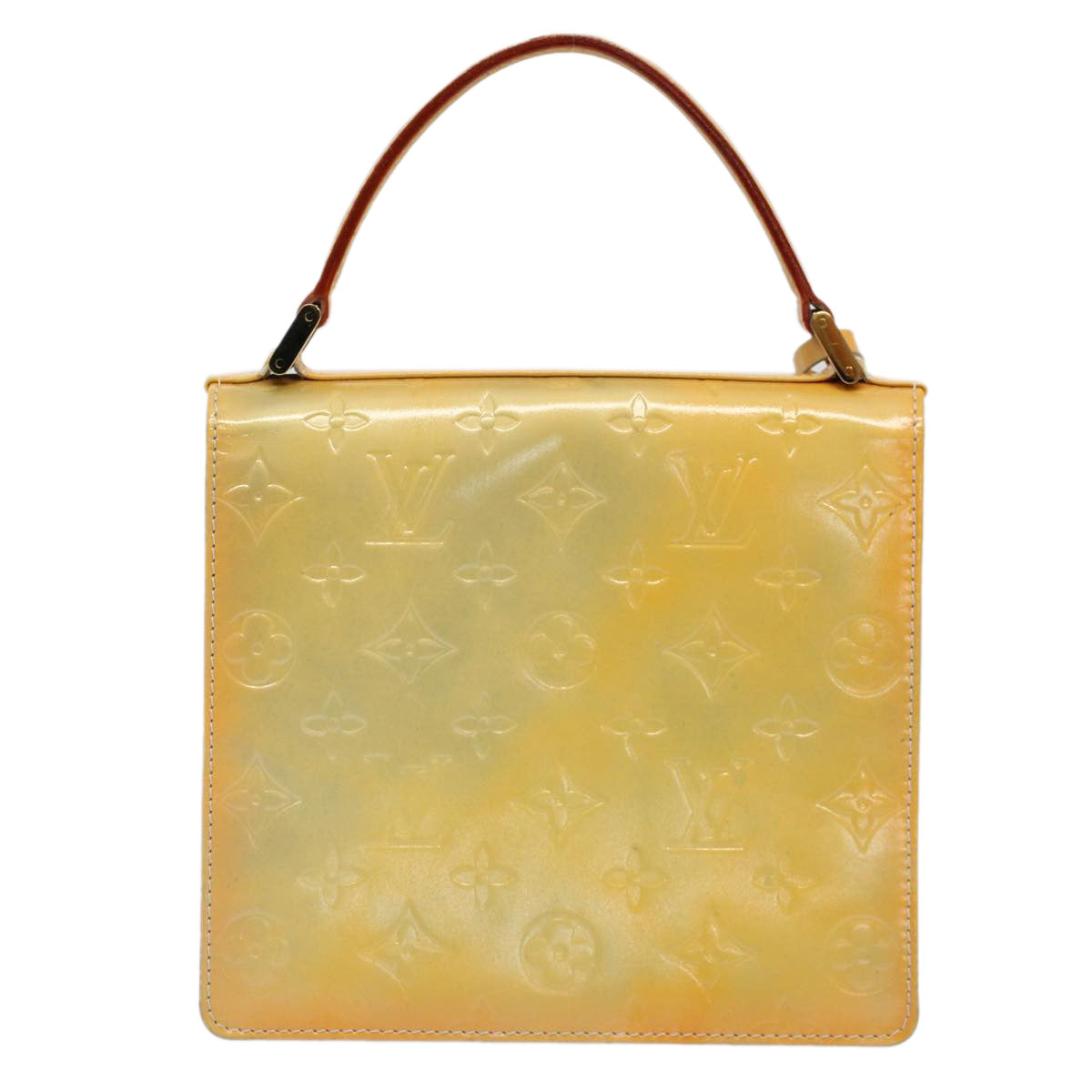 LOUIS VUITTON Monogram Vernis Spring Street Hand Bag Gris M91029 LV 55297