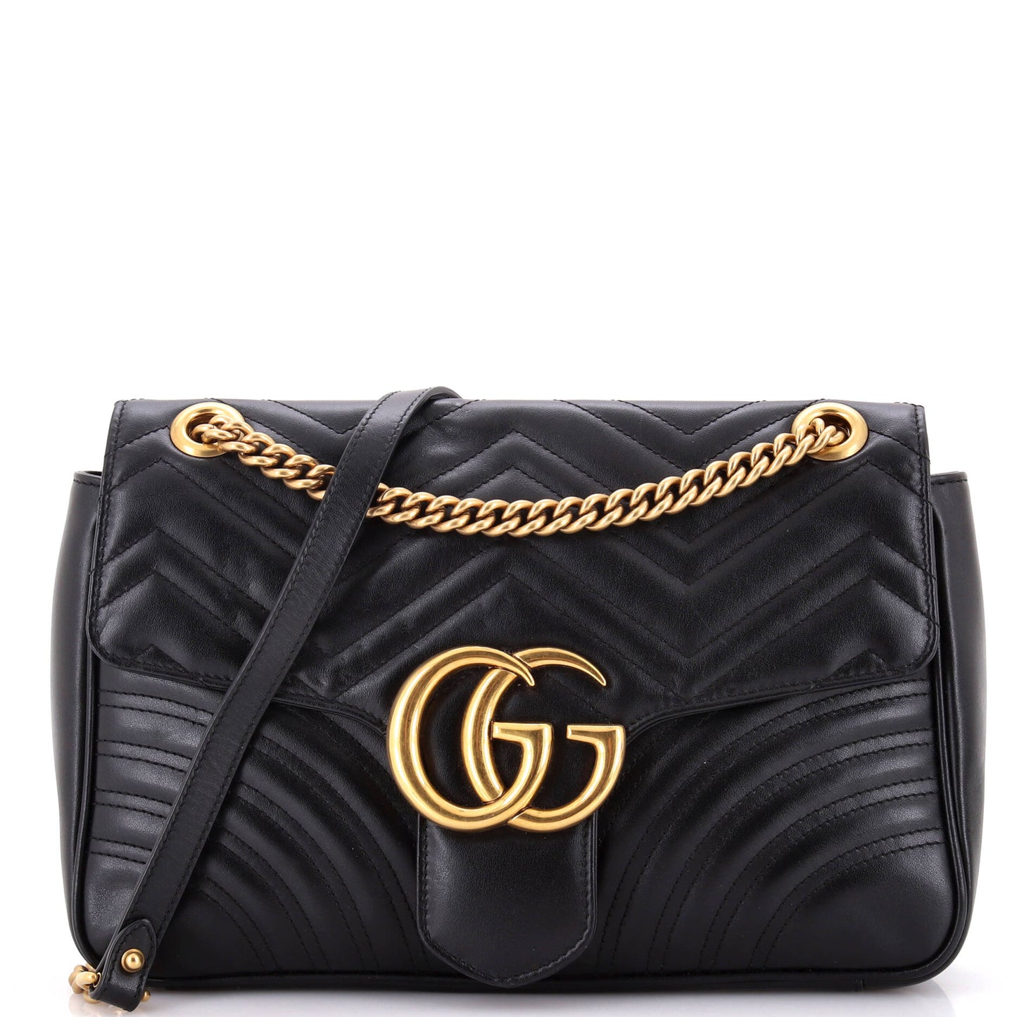 Luxury Gucci Trending 2025 GG Marmont Flap Bag Matelasse Leather Medium