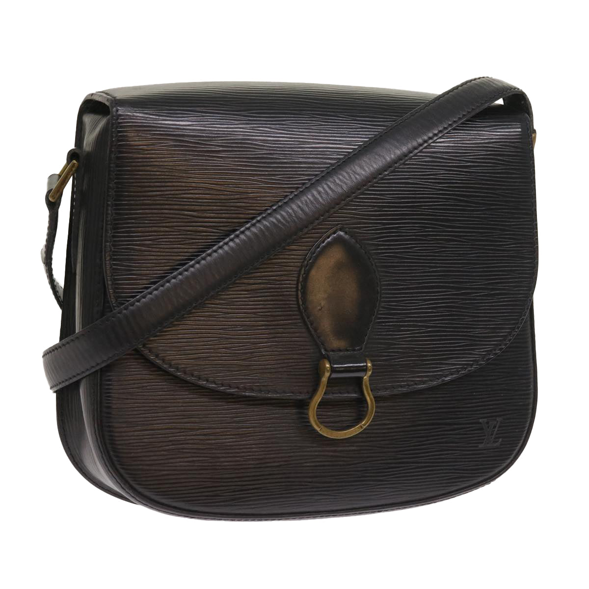 LOUIS VUITTON Epi Saint Cloud GM Shoulder Bag Black M52192 LV 55309