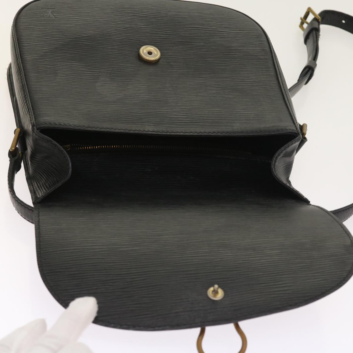 LOUIS VUITTON Epi Saint Cloud GM Shoulder Bag Black M52192 LV 55309