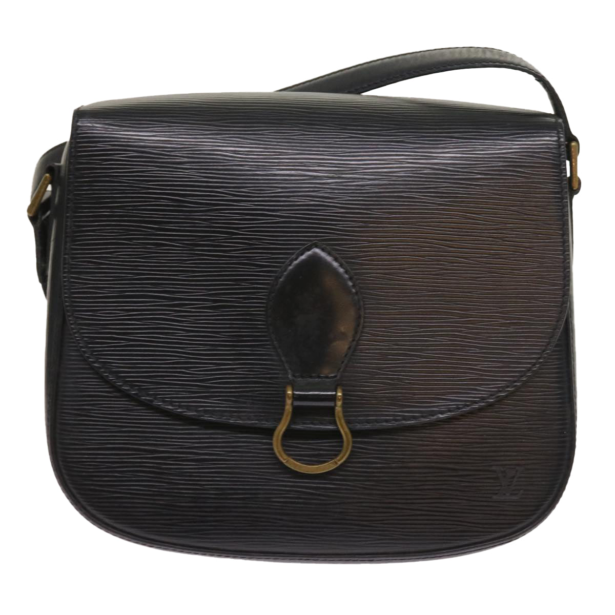 LOUIS VUITTON Epi Saint Cloud GM Shoulder Bag Black M52192 LV 55309