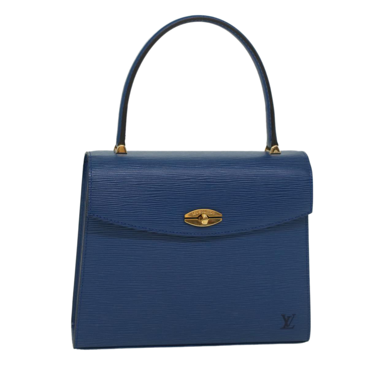 LOUIS VUITTON Epi Malesherbes Hand Bag Blue M52375 LV 55310