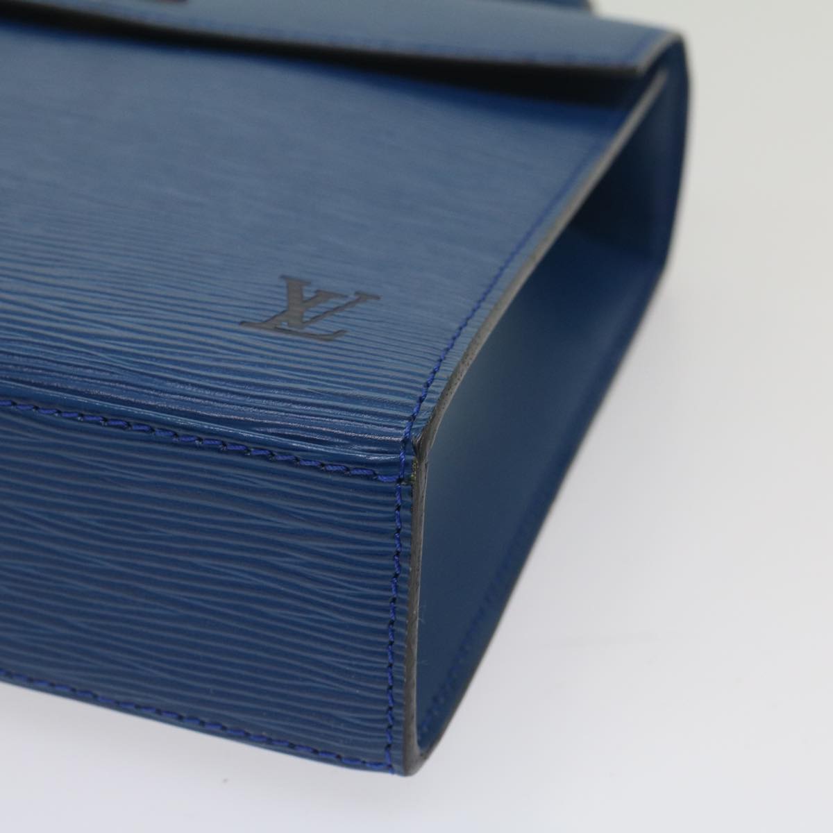 LOUIS VUITTON Epi Malesherbes Hand Bag Blue M52375 LV 55310