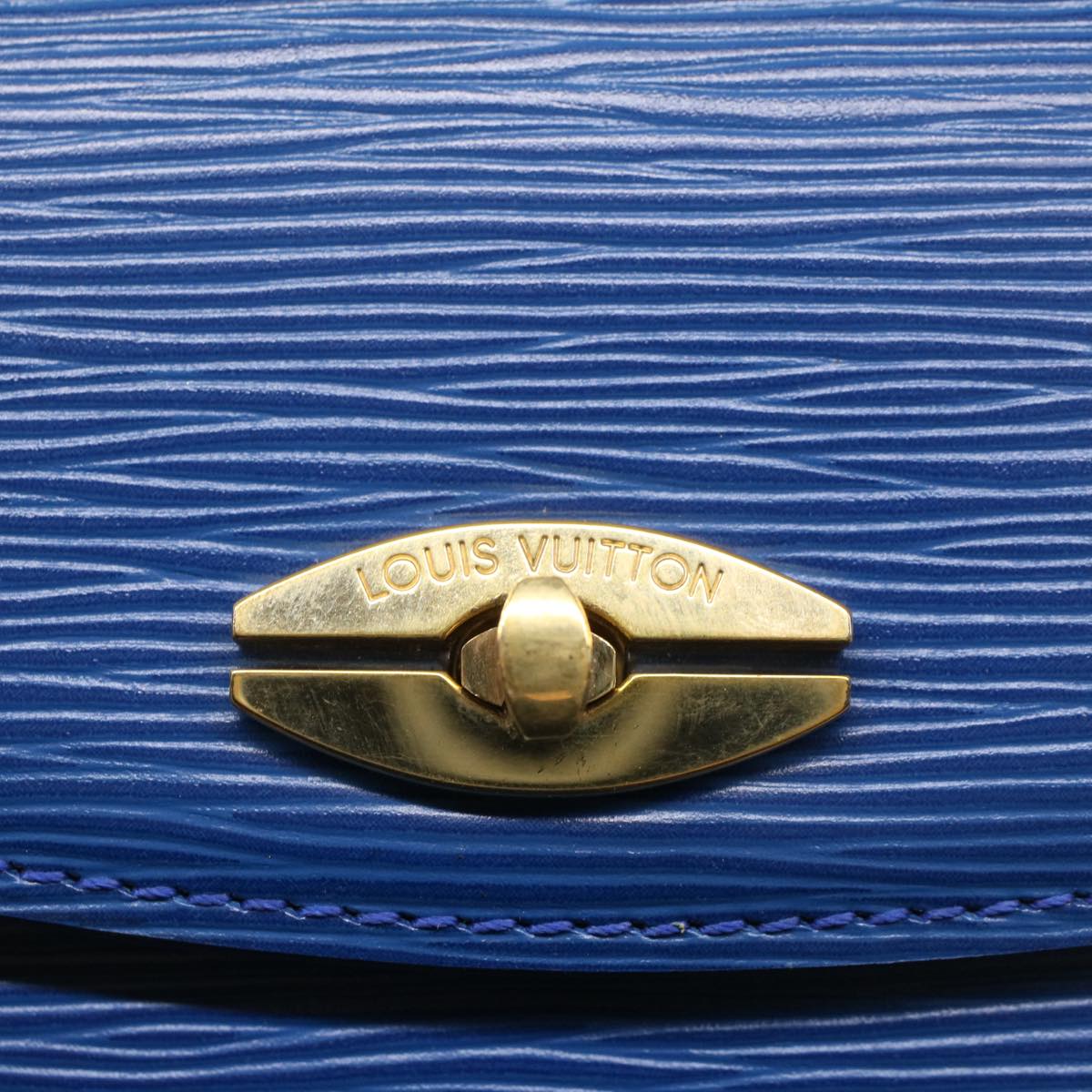 LOUIS VUITTON Epi Malesherbes Hand Bag Blue M52375 LV 55310