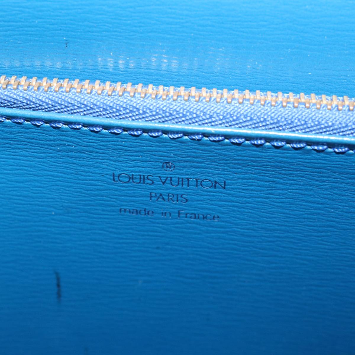 LOUIS VUITTON Epi Malesherbes Hand Bag Blue M52375 LV 55310