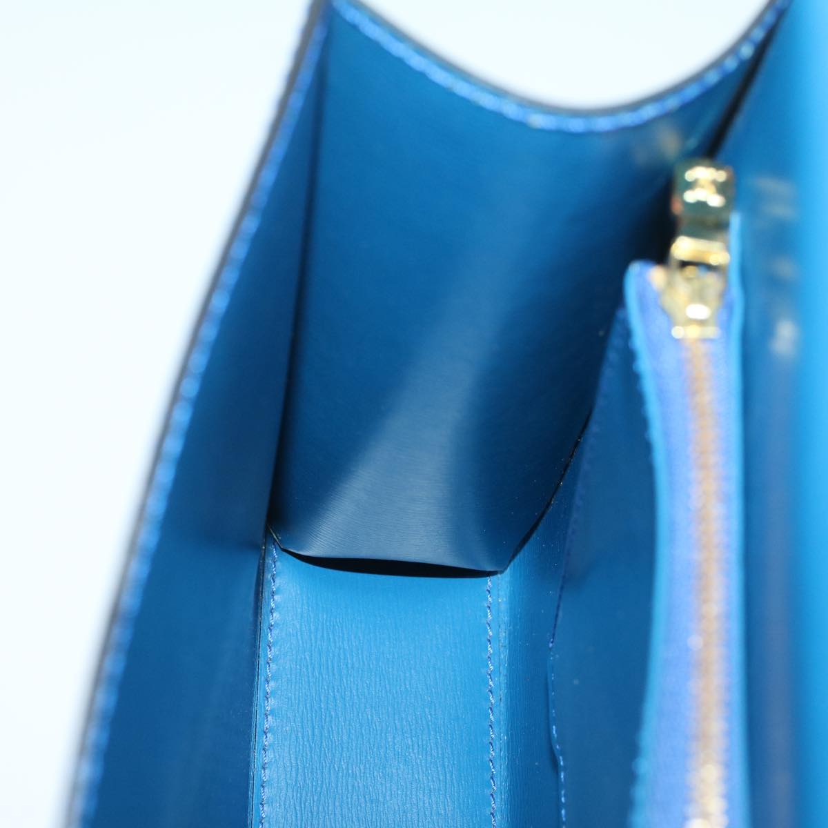 LOUIS VUITTON Epi Malesherbes Hand Bag Blue M52375 LV 55310