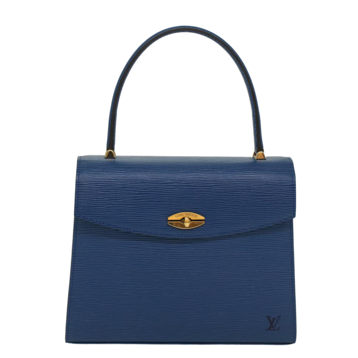 LOUIS VUITTON Epi Malesherbes Hand Bag Blue M52375 LV 55310