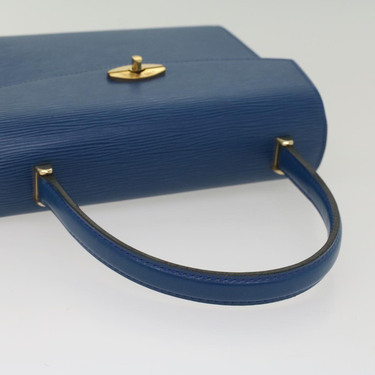 LOUIS VUITTON Epi Malesherbes Hand Bag Blue M52375 LV 55310