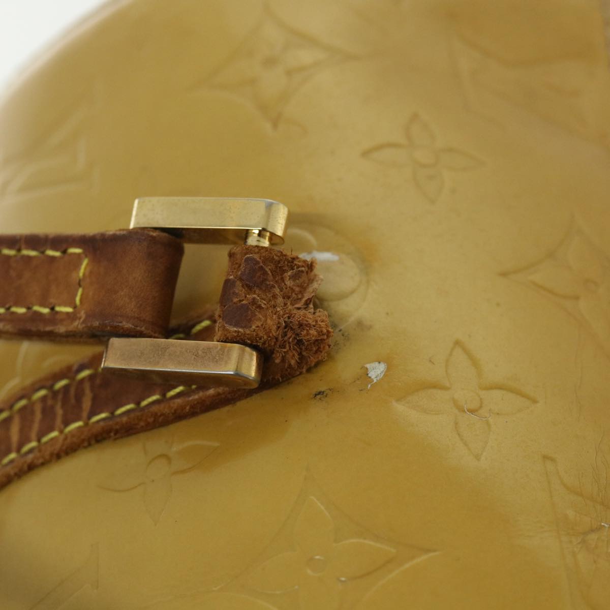 LOUIS VUITTON Monogram Vernis Bedford Hand Bag Beige M91006 LV 55318