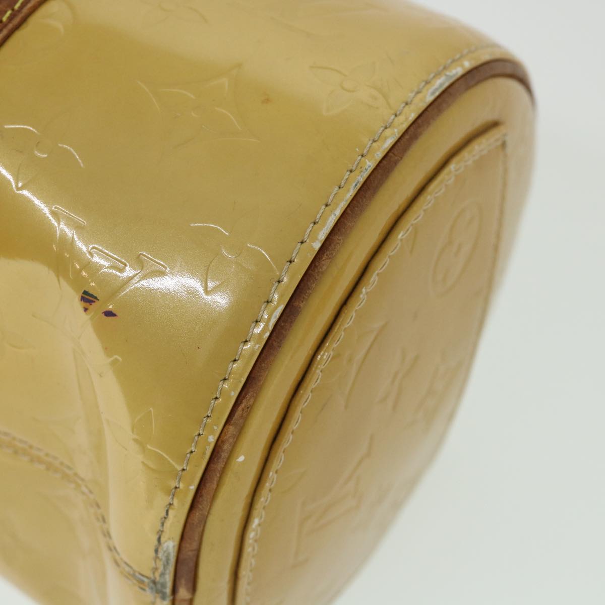 LOUIS VUITTON Monogram Vernis Bedford Hand Bag Beige M91006 LV 55318