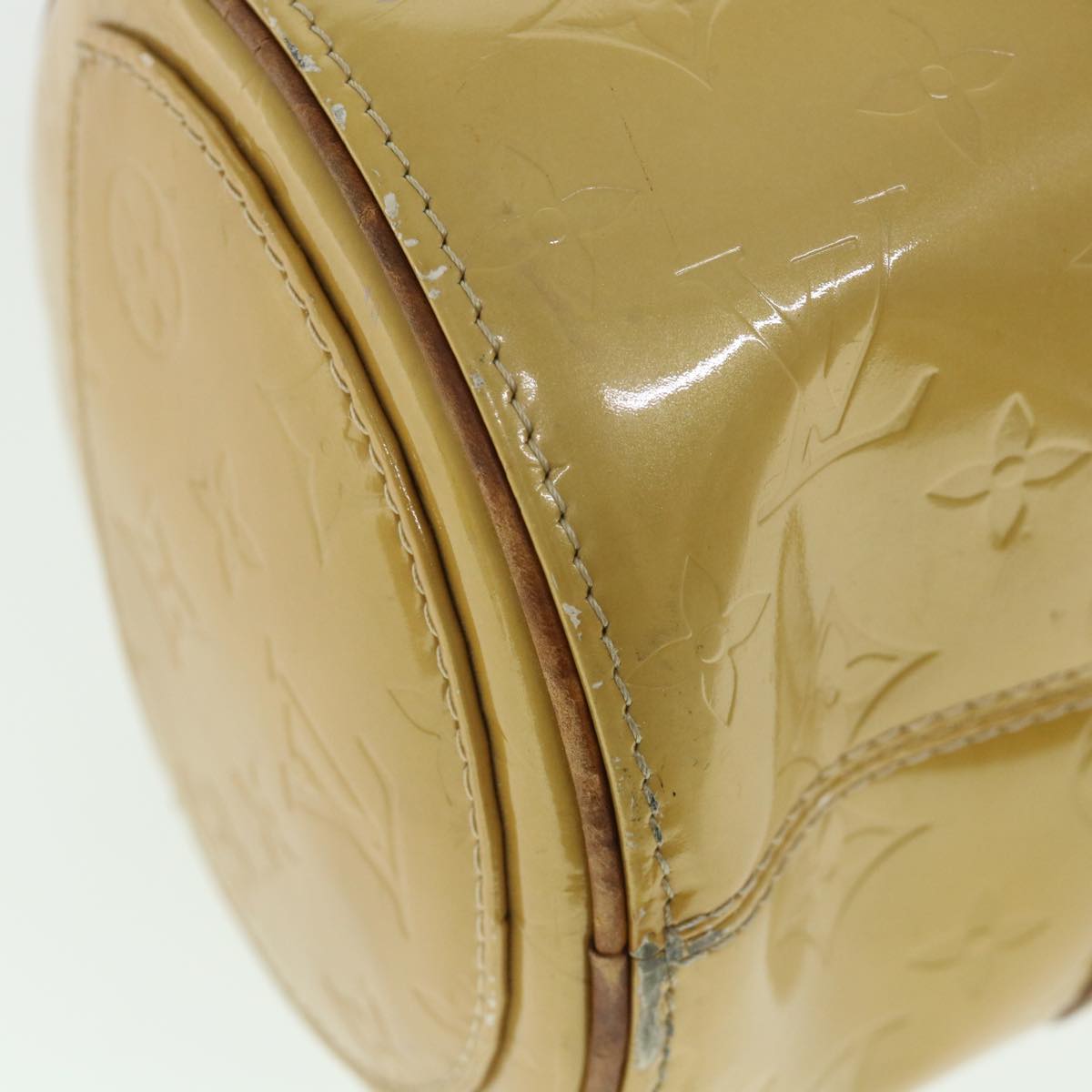 LOUIS VUITTON Monogram Vernis Bedford Hand Bag Beige M91006 LV 55318