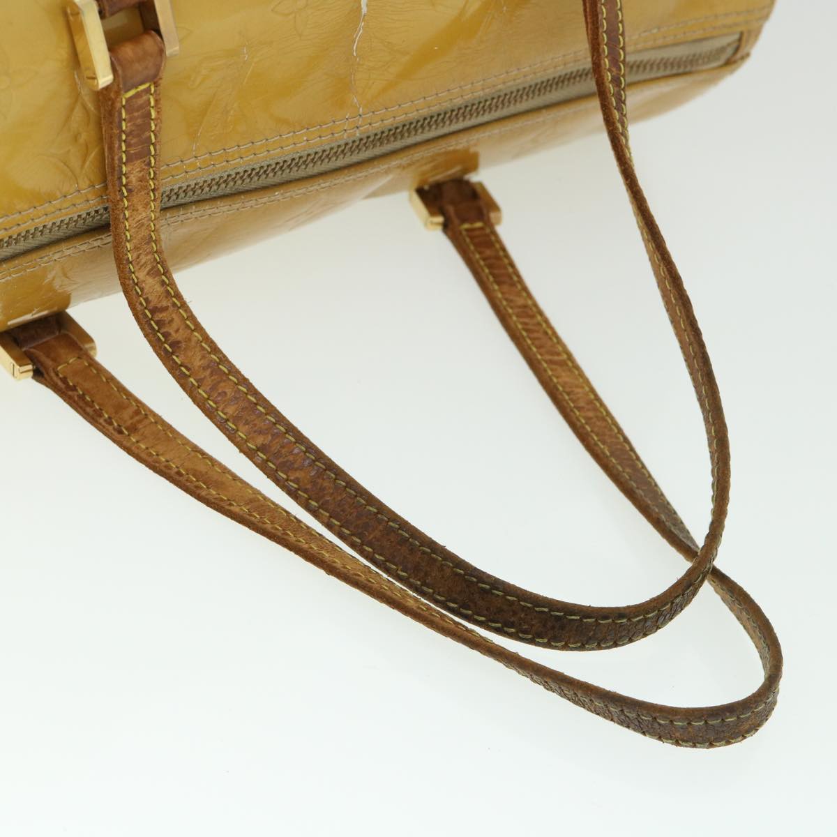 LOUIS VUITTON Monogram Vernis Bedford Hand Bag Beige M91006 LV 55318