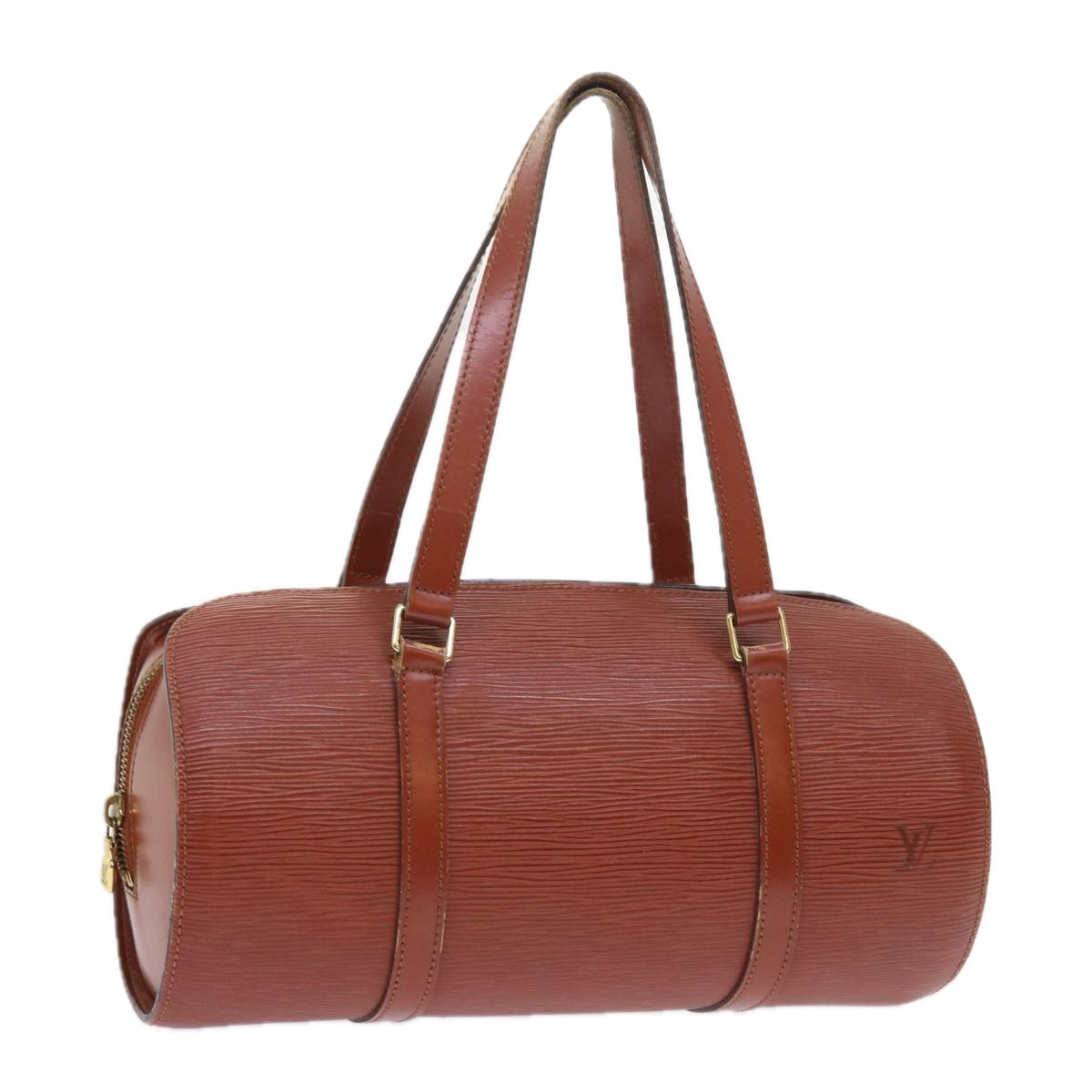 LOUIS VUITTON Epi Soufflot Hand Bag Brown M52223 LV 55319