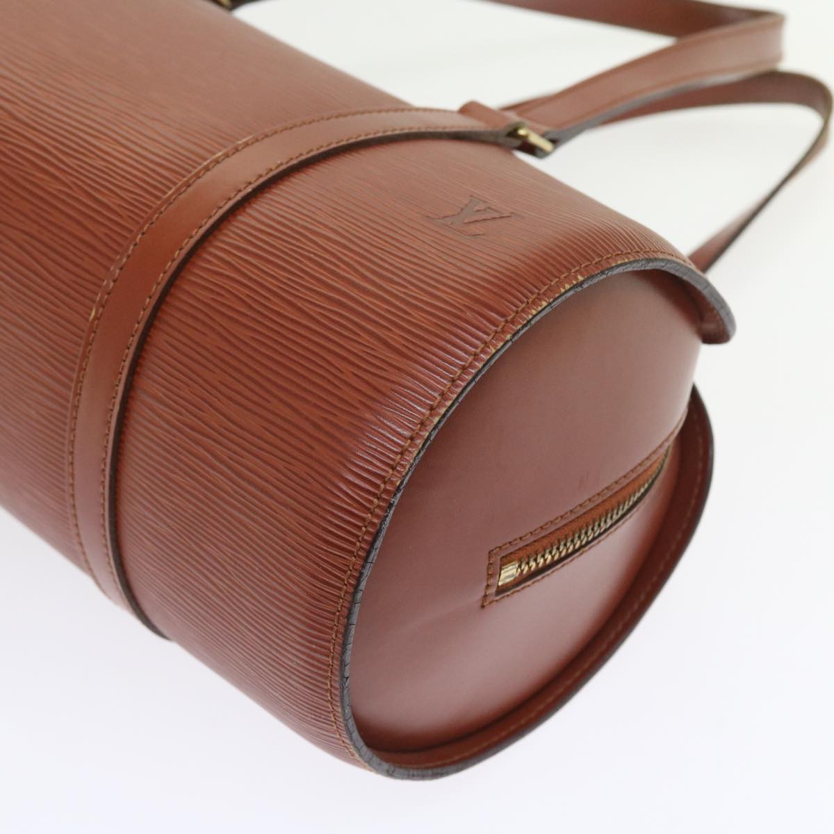 LOUIS VUITTON Epi Soufflot Hand Bag Brown M52223 LV 55319