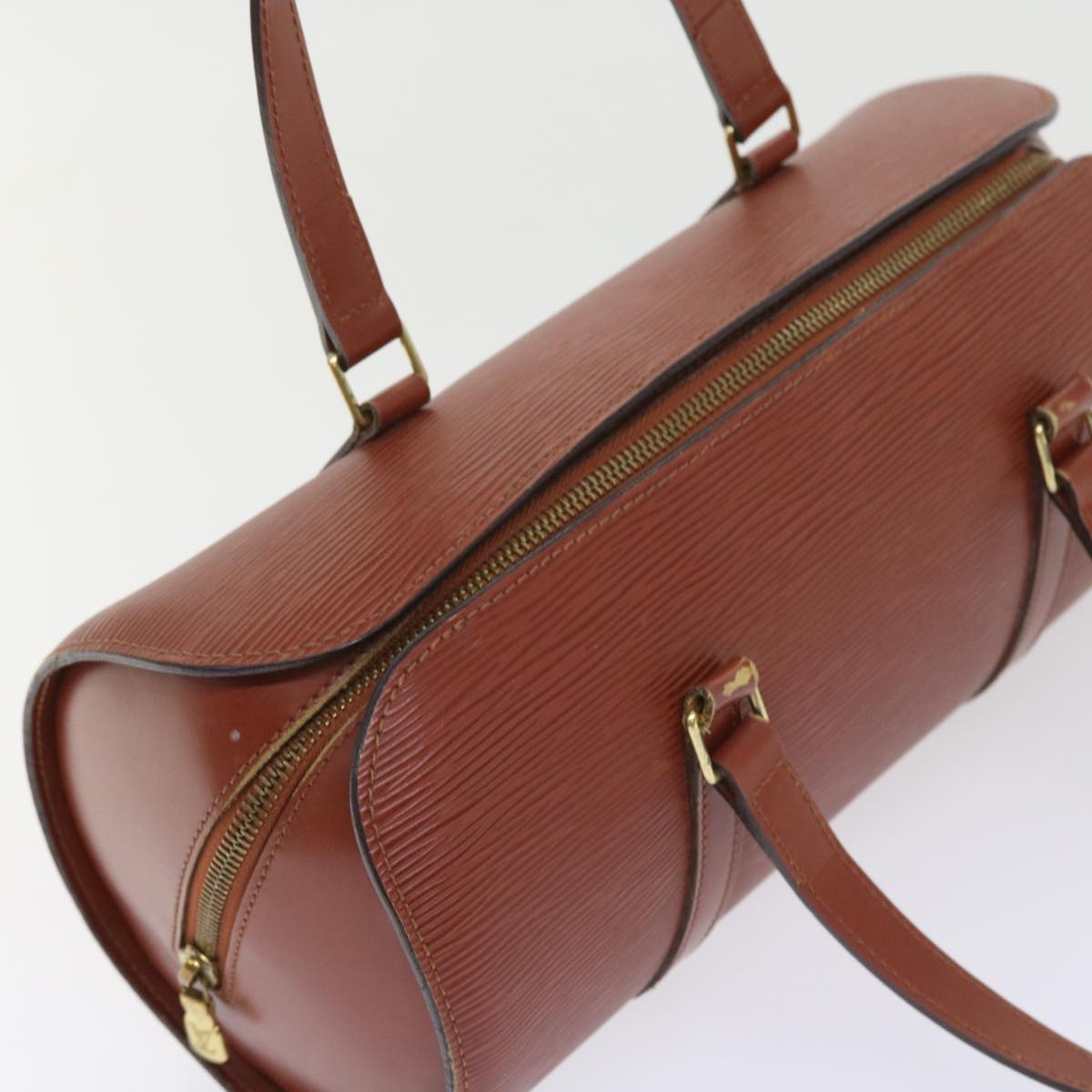 LOUIS VUITTON Epi Soufflot Hand Bag Brown M52223 LV 55319