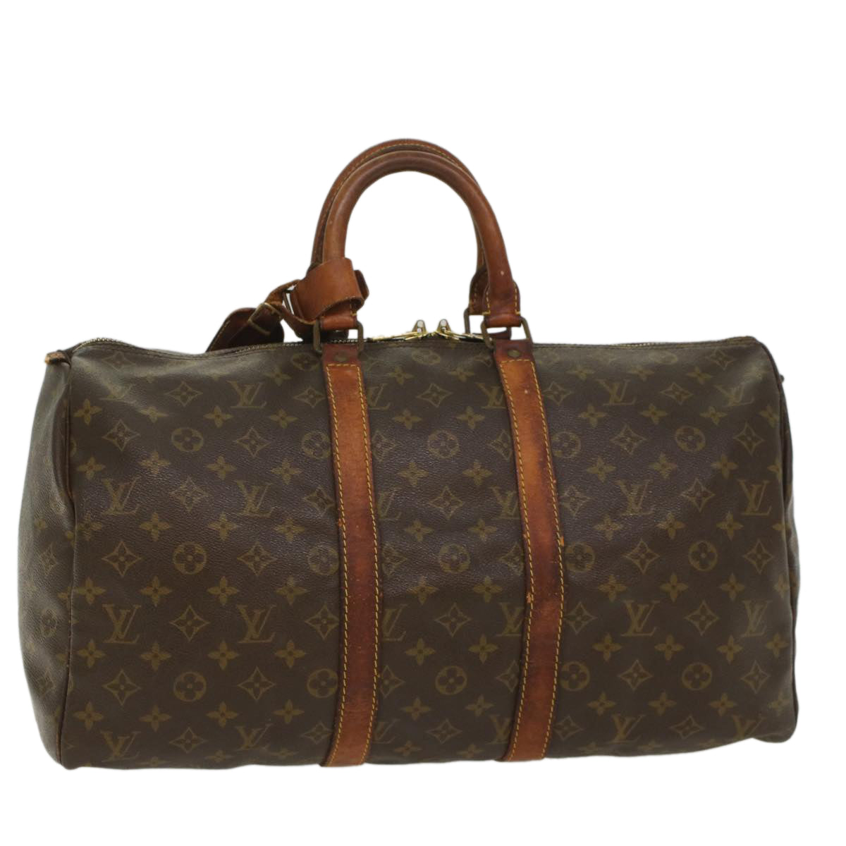 LOUIS VUITTON Monogram Keepall 45 Boston Bag M41428 LV 55342