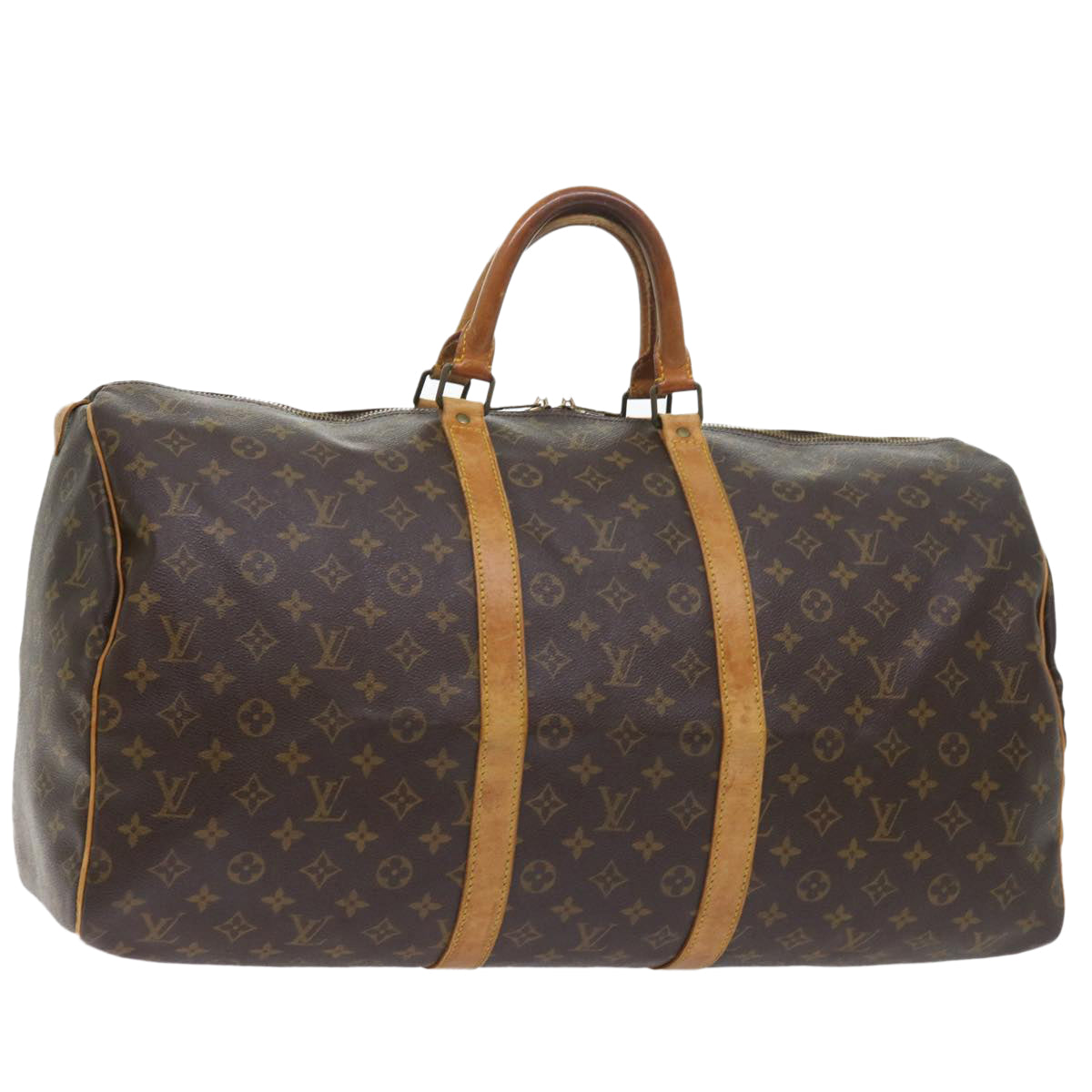 LOUIS VUITTON Monogram Keepall 55 Boston Bag M41424 LV 55347