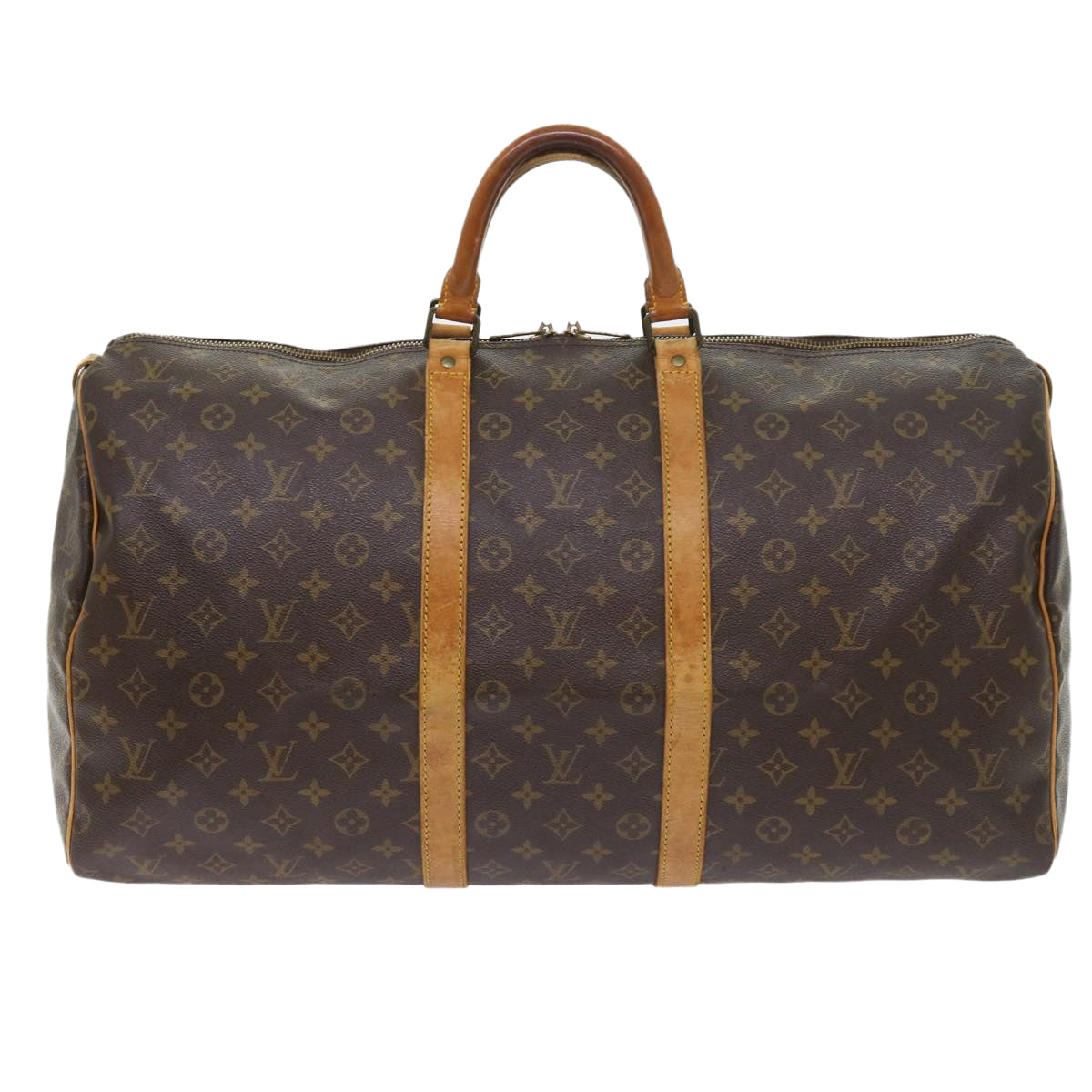 LOUIS VUITTON Monogram Keepall 55 Boston Bag M41424 LV 55347