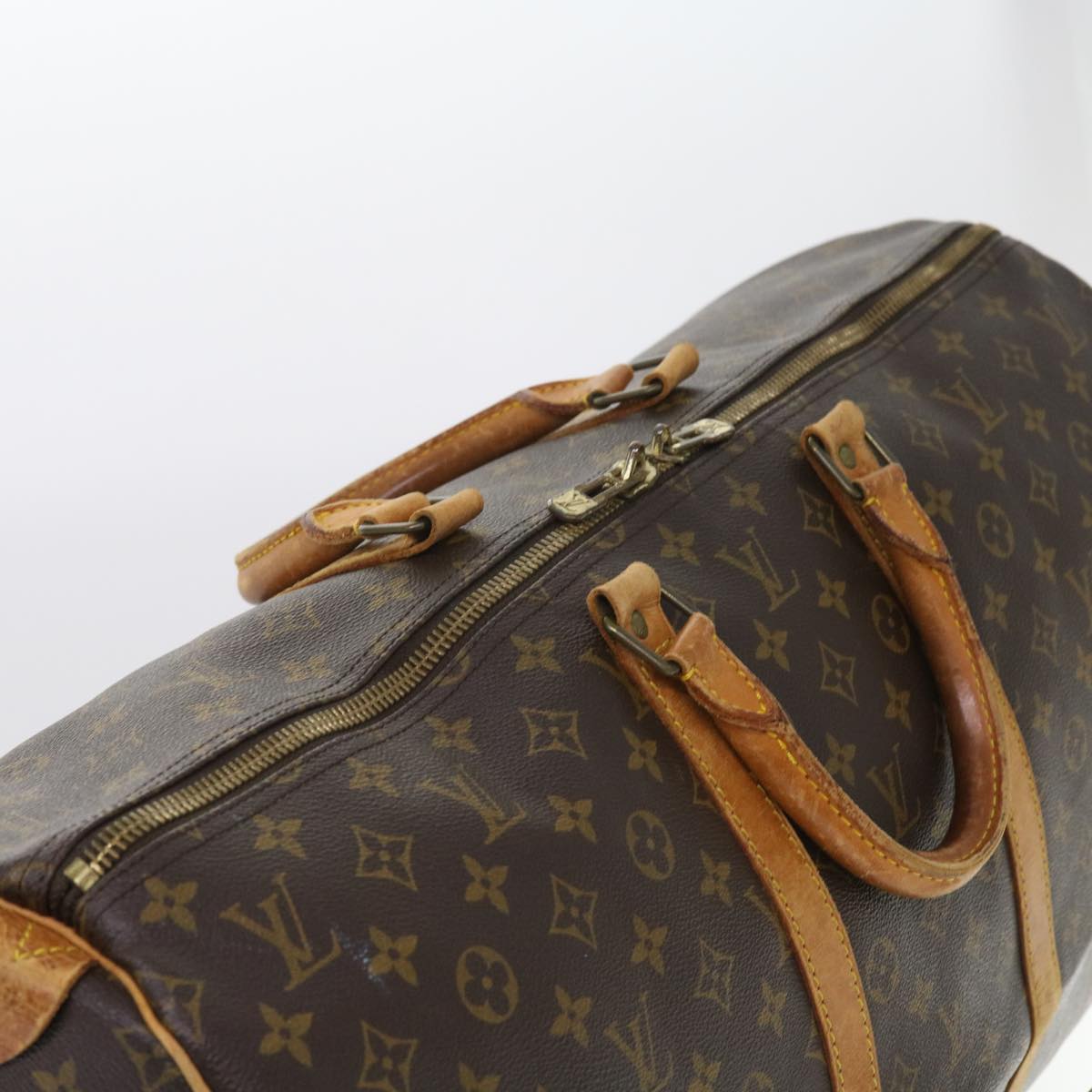LOUIS VUITTON Monogram Keepall 55 Boston Bag M41424 LV 55347