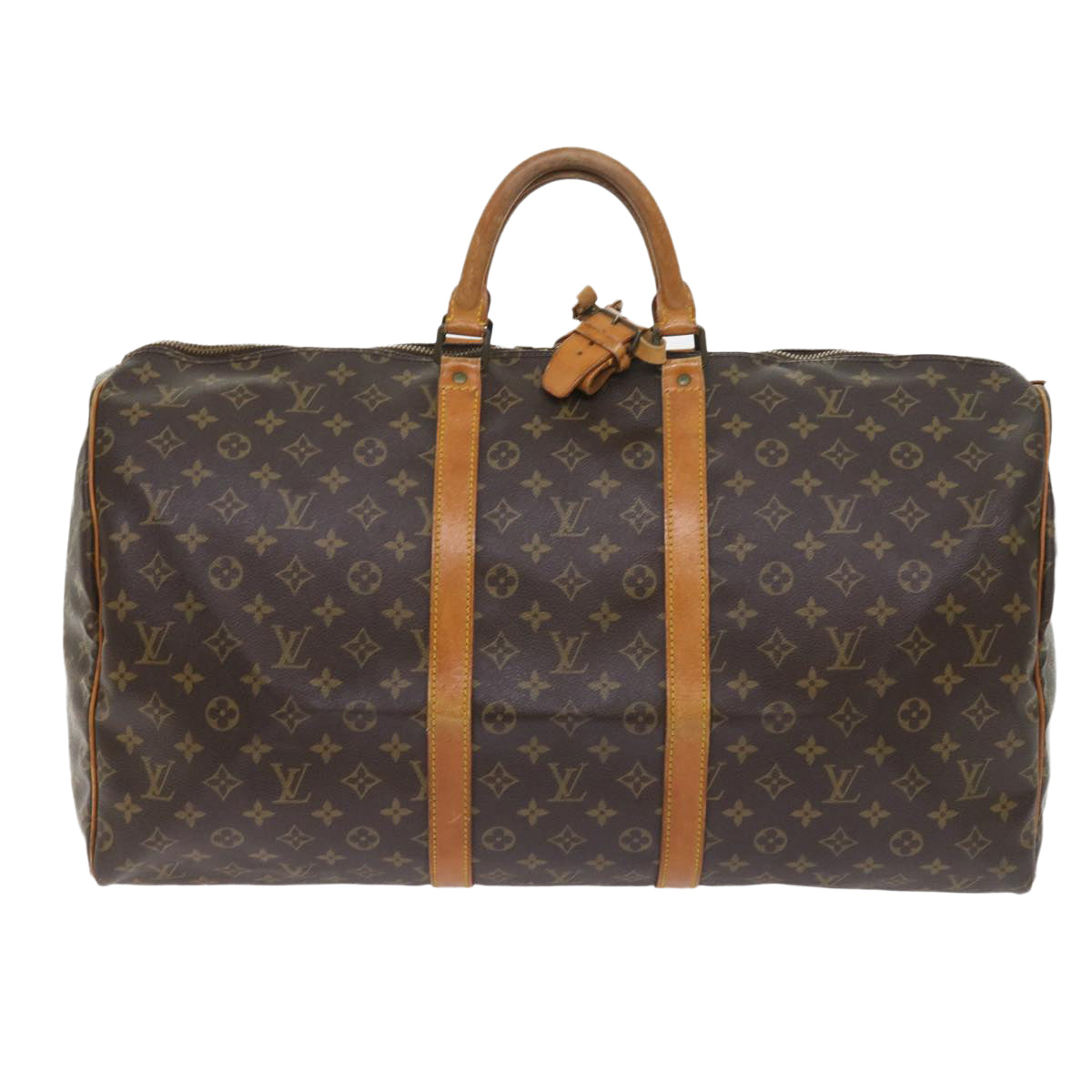 LOUIS VUITTON Monogram Keepall 55 Boston Bag M41424 LV 55348
