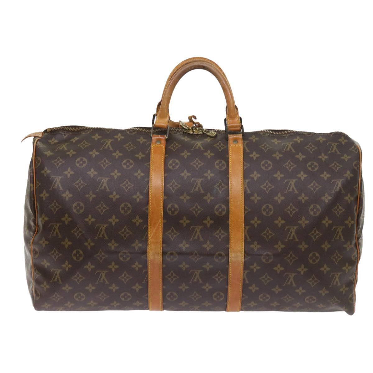 LOUIS VUITTON Monogram Keepall 55 Boston Bag M41424 LV 55348