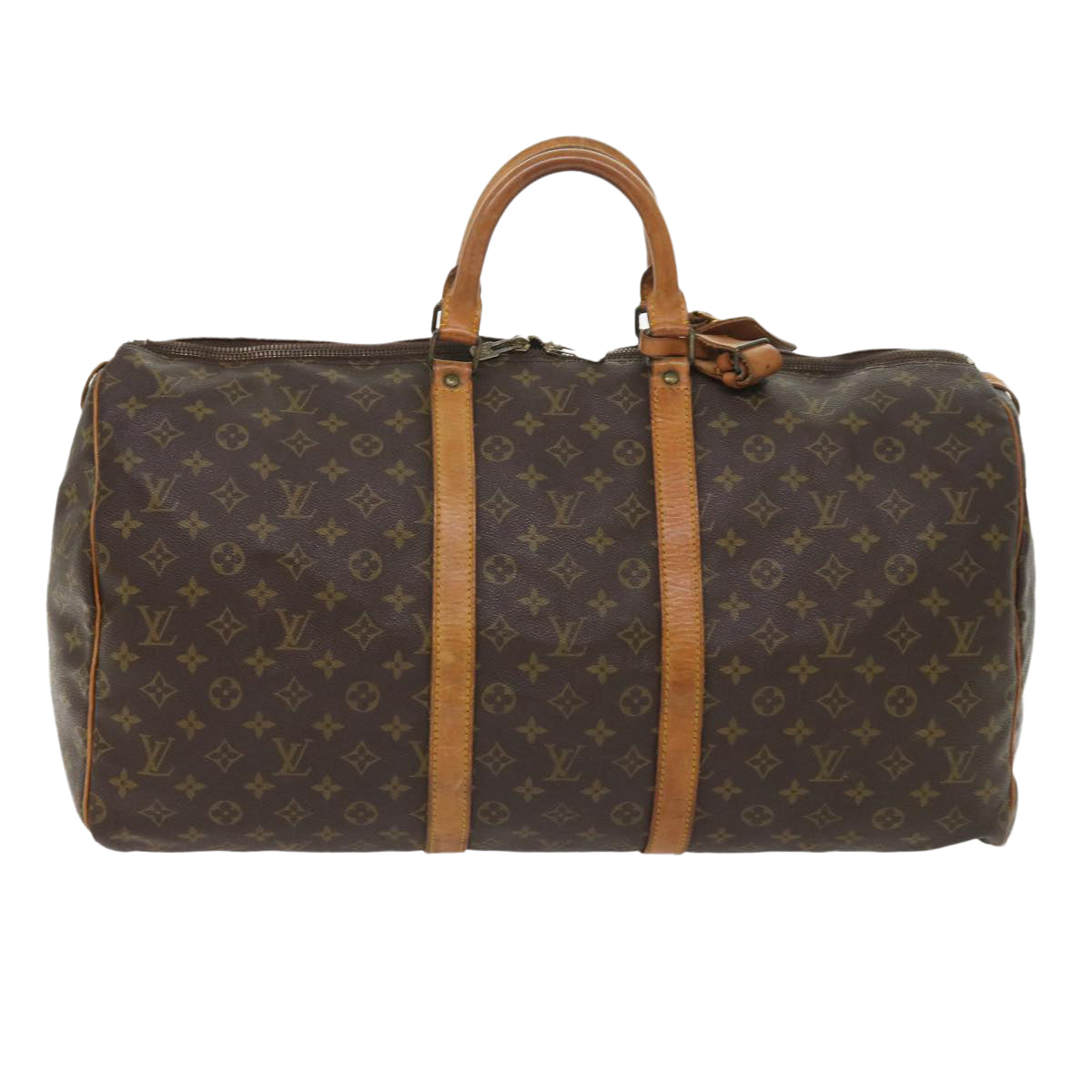 LOUIS VUITTON Monogram Keepall 55 Boston Bag M41424 LV 55349