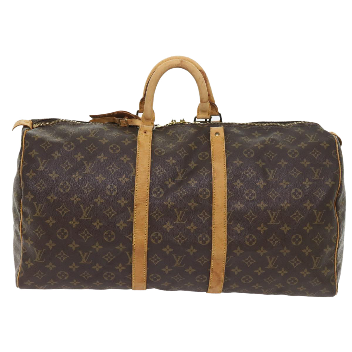 LOUIS VUITTON Monogram Keepall 55 Boston Bag M41424 LV 55350