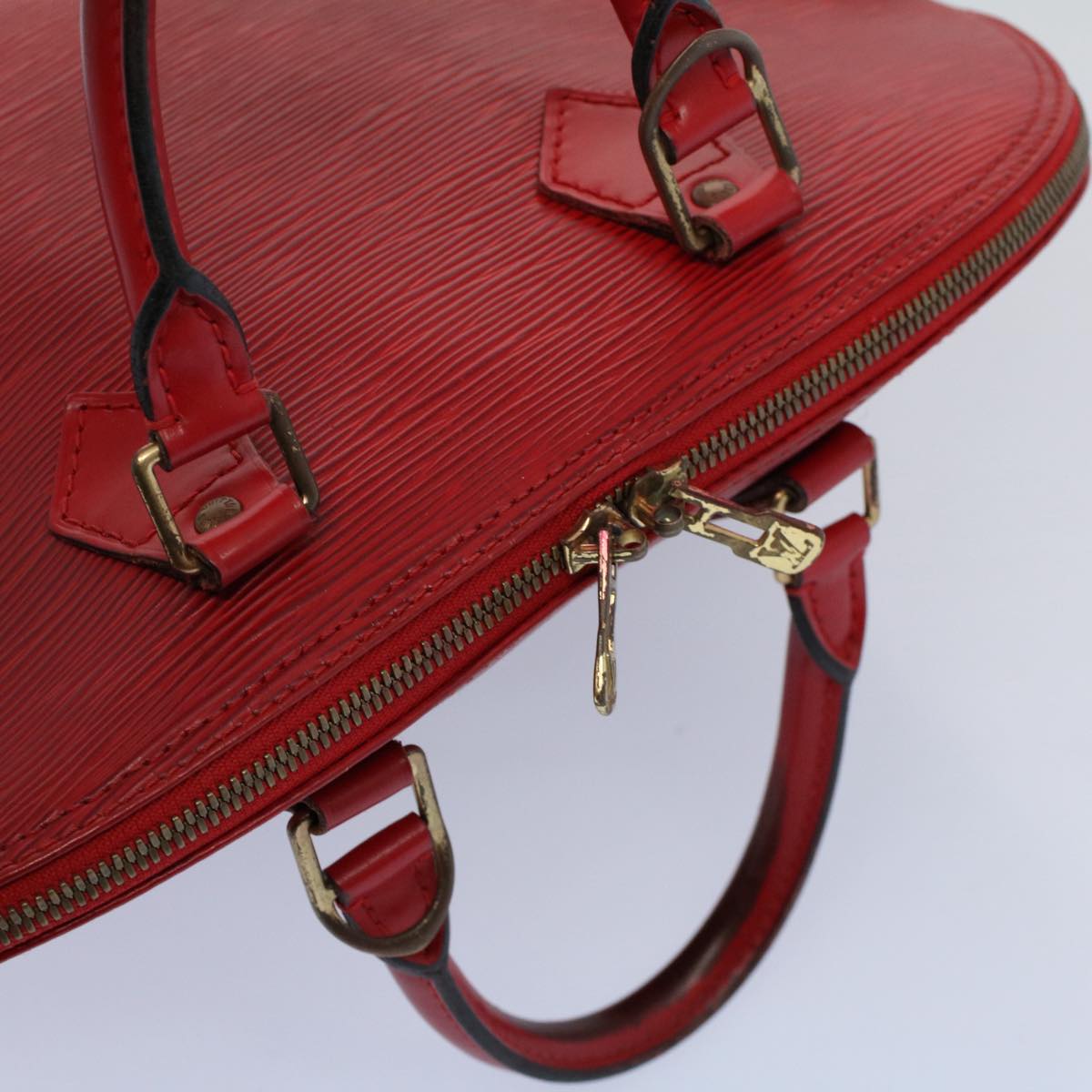 LOUIS VUITTON Epi Alma Hand Bag Castilian Red M52147 LV 55355