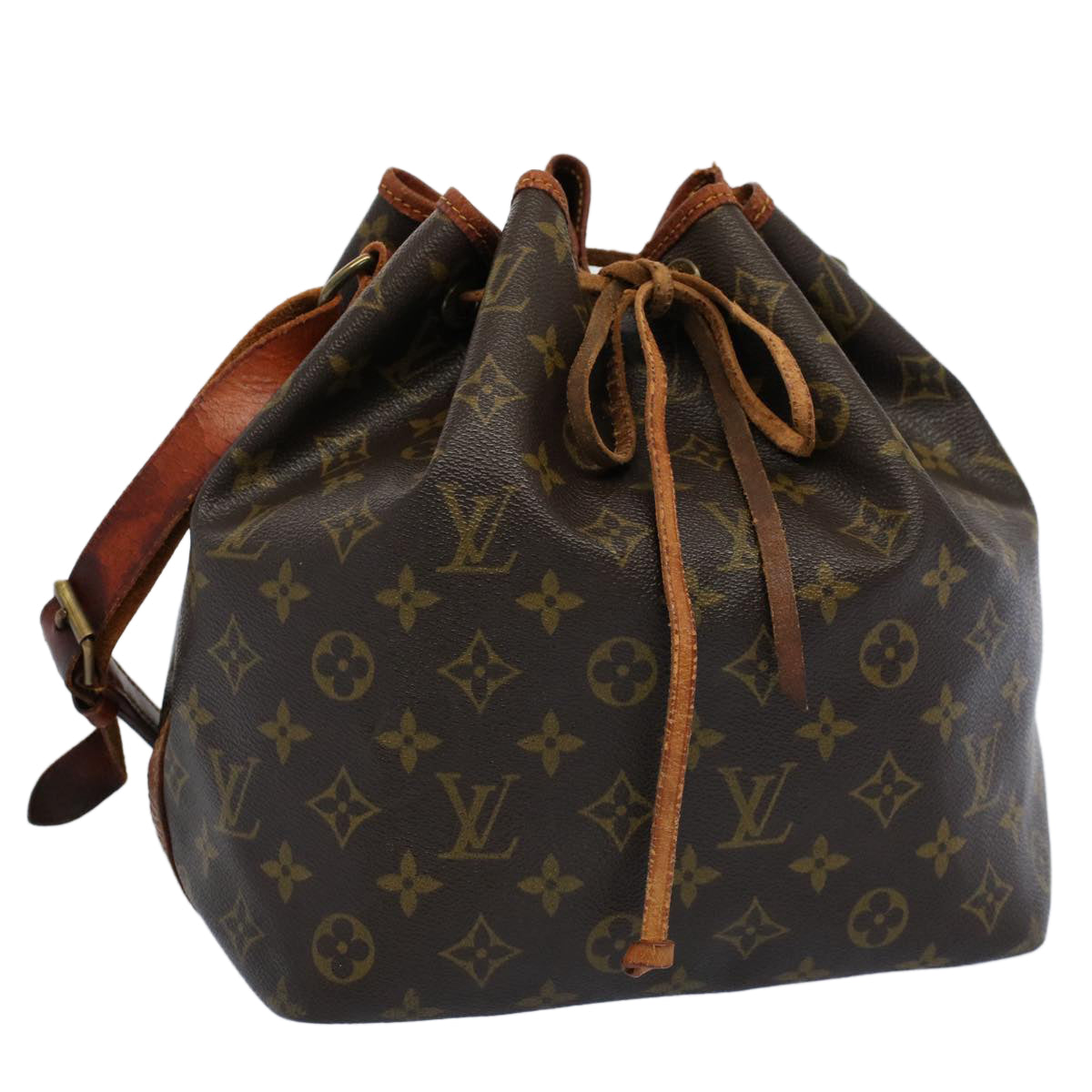 LOUIS VUITTON Monogram Petit Noe Shoulder Bag M42226 LV 55366