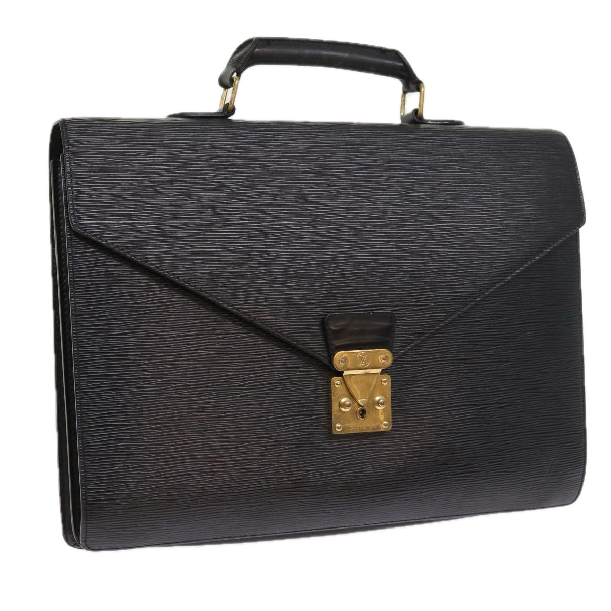 LOUIS VUITTON Epi Serviette Ambassador Business Bag Black M54412 LV 55373